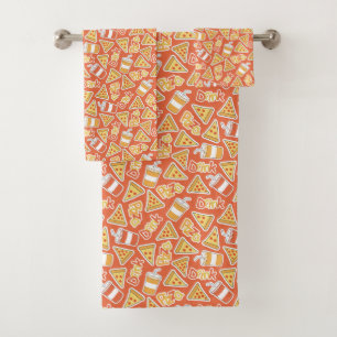 Pizza Pattern-handdoekset Bad Handdoek