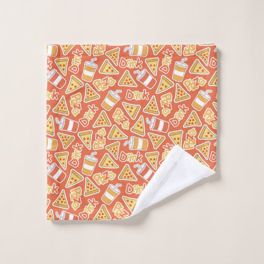 Pizza Pattern-handdoekset Bad Handdoek (Wasdoekje)