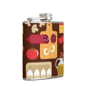 Pizza Pattern Heupfles (Rechts)