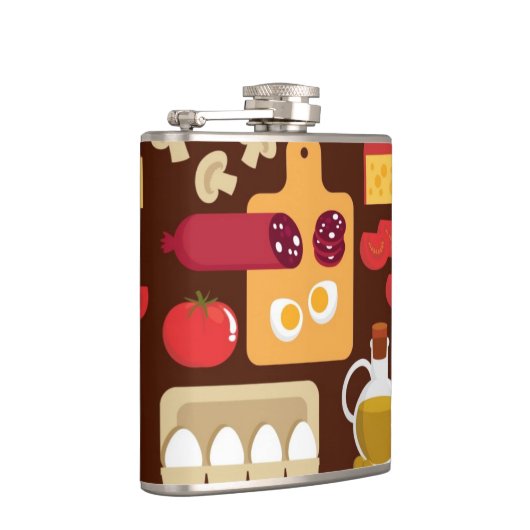 Pizza Pattern Heupfles (Rechts)