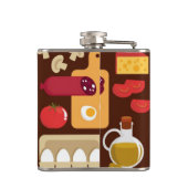 Pizza Pattern Heupfles (Achterkant)