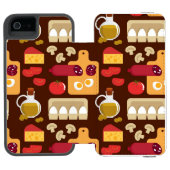 Pizza Pattern Incipio iPhone Portemonnee Hoesje (Agenda Open)