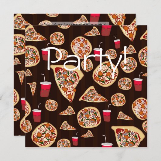 Pizza Pattern Kaart (Voorkant / Achterkant)