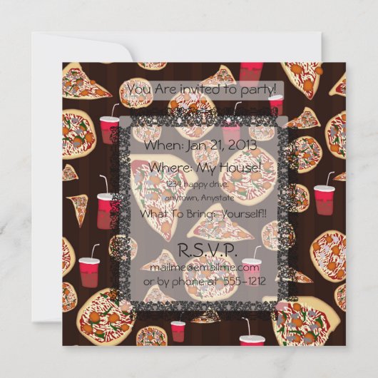 Pizza Pattern Kaart (Achterkant)