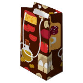 Pizza Pattern Klein Cadeauzakje (Voorkant Gekanteld)