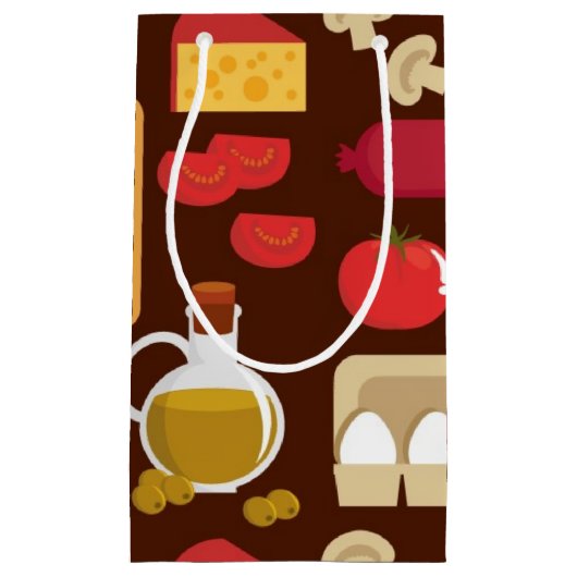 Pizza Pattern Klein Cadeauzakje (Voorkant)