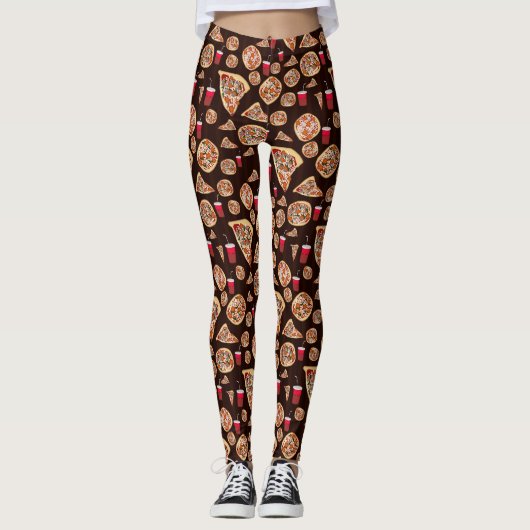Pizza Pattern Leggings (Voorkant)