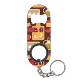 Pizza Pattern Mini Flessenopener (Achterkant)