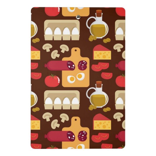 Pizza Pattern Mini Klembord (Achterkant)