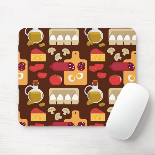 Pizza Pattern Muismat (Met muis)