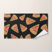 Pizza Pattern Novelty Cute Black Teen Gift Bad Handdoek (Handdoek)