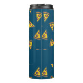 Pizza pattern on blue thermosbeker (Achterkant)