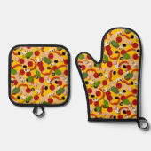 Pizza Pattern Ovenwant & Pannenlap Set (Voorkant)