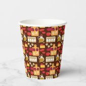 Pizza Pattern Papieren Bekers (Voorkant)
