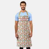 Pizza Pattern Personaliseert Long Apron Schort (Gedragen)