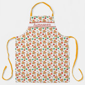 Pizza Pattern Personaliseert Long Apron Schort (Voorkant)