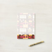 Pizza Pattern Post-it® Notes (Op bureau)