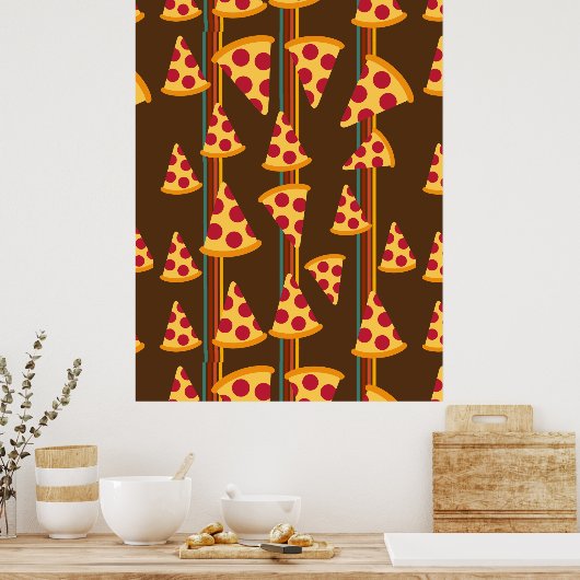 PIZZA PATTERN POSTER (Keuken)