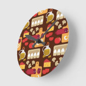 Pizza Pattern Ronde Klok (Hoek)