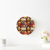 Pizza Pattern Ronde Klok (Huis)