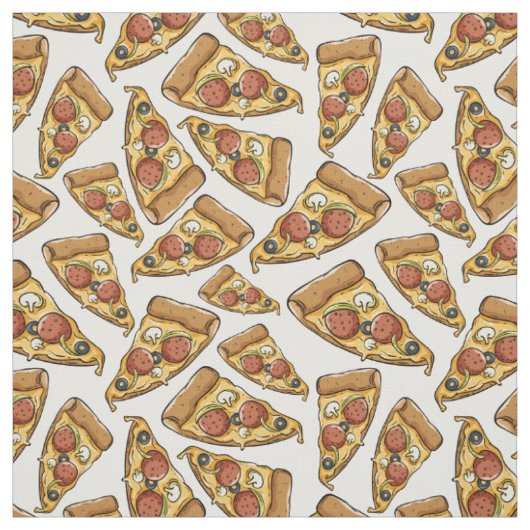 Pizza Pattern stof (Swatch)