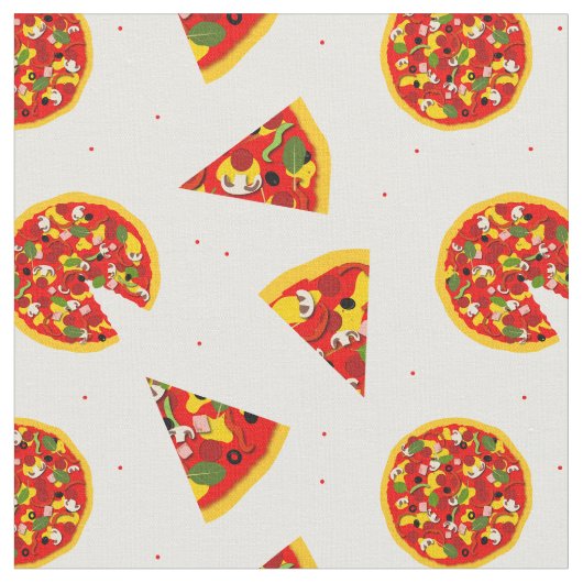 Pizza Pattern Stof (Close Up)