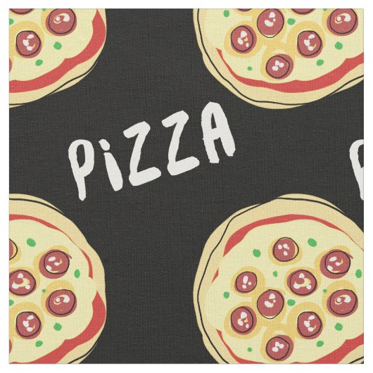 Pizza Pattern Stof (Close Up)