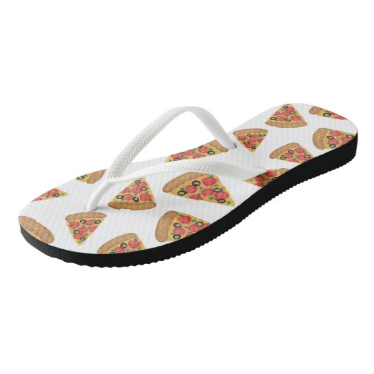 Pizza Pattern Teenslippers (Schuin)