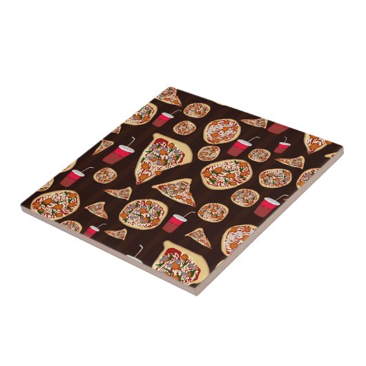 Pizza Pattern Tegeltje (Zijkant)