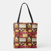 Pizza Pattern Tote Bag (Achterkant)