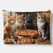 Pizza Paw-ty: Vier katten graven in! Etui (Achterkant)