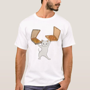 Pizza Paws Kat Balancerende Taarten T-shirt