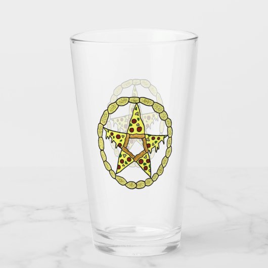 Pizza Pentacle Glass Glas (Achterkant)