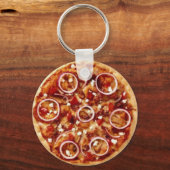 Pizza Peperoni met ringende Sleutelhanger (Voorkant)