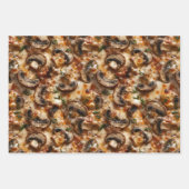 Pizza Pepperoni Champignonvlees Close-ups Inpakpapier Vel (Voorkant 3)