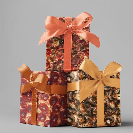 Pizza Pepperoni Champignonvlees Close-ups Inpakpapier Vel