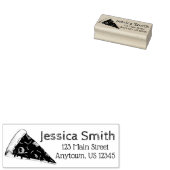 Pizza Pepperoni Cheese Slice Italie Food Address Rubberstempel (Gestempeld)