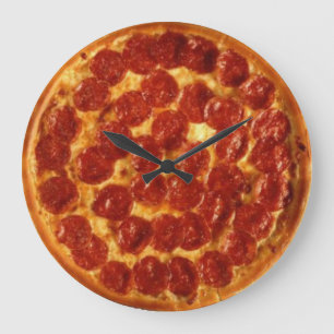 Pizza Pepperoni Wall Clock Grote Klok