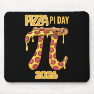 Pizza Pi-dag 2026 Retro wiskundeleraar jongens Kid Muismat
