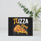 Pizza Pi Day Wiskunde Wiskunde Liefhebbers Briefkaart (Staand voorkant)