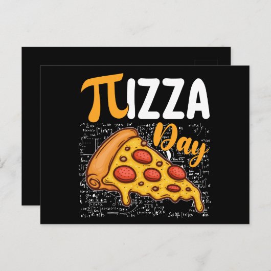 Pizza Pi Day Wiskunde Wiskunde Liefhebbers Briefkaart (Voorkant / Achterkant)