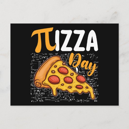 Pizza Pi Day Wiskunde Wiskunde Liefhebbers Briefkaart (Voorkant)