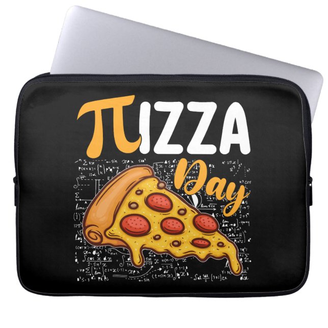 Pizza Pi Day Wiskunde Wiskunde Liefhebbers Laptop Sleeve (Voorkant)