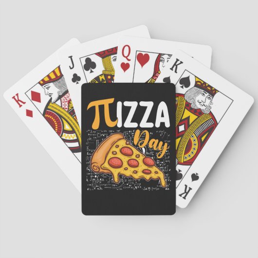 Pizza Pi Day Wiskunde Wiskunde Liefhebbers Pokerkaarten (Achterkant)