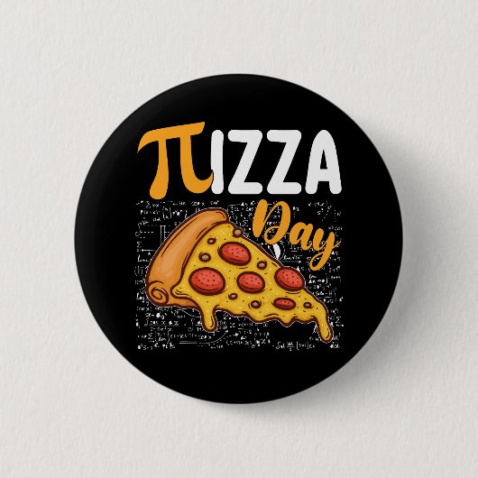 Pizza Pi Day Wiskunde Wiskunde Liefhebbers Ronde Button 5,7 Cm (Voorkant)