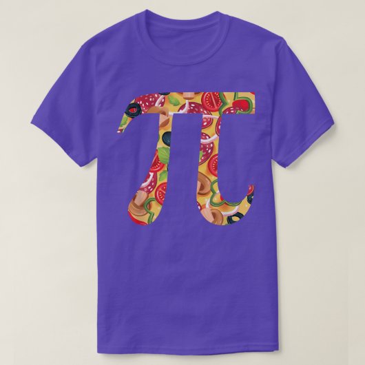 Pizza Pi Funny Pi day grappig Pizza T-shirt (Design voorkant)