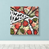 Pizza Pie Canvas Afdruk (Insitu (Houten vloer))