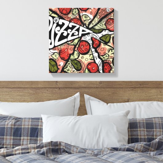 Pizza Pie Canvas Afdruk (Insitu (Slaapkamer))
