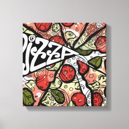Pizza Pie Canvas Afdruk (Voorkant)