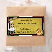 Pizza Pie Chef Food Bereidingsetiketten Etiket (Insitu)